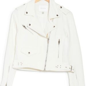BLANK NYC White Moto Jacket w MESH PANELS